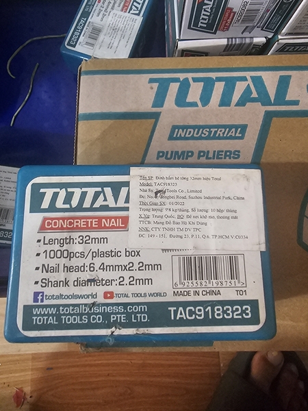 Đinh bấm bê tông Total