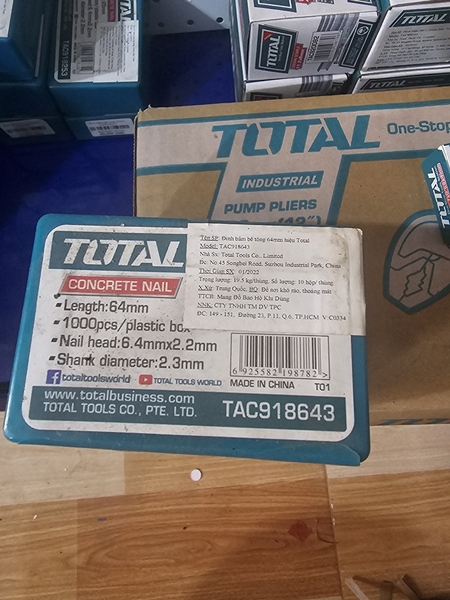 Đinh bấm bê tông Total