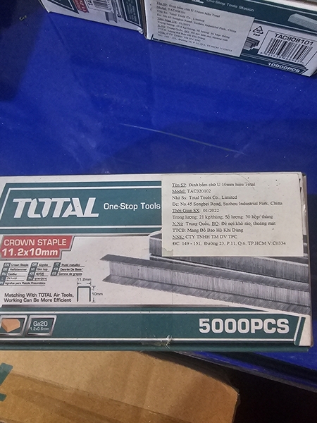 Đinh bấm chữ U Total