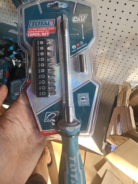 Bộ 12 tua vít thay đổi trục linh hoạt Total THT250FL1206