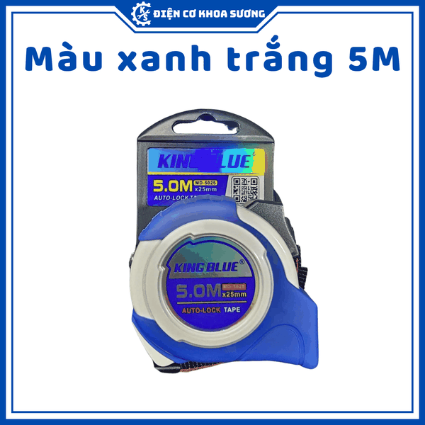 Thước cuộn tự hãm, khóa tự động KingBlue, chiều dài 5m x 25mm, 8m x 25mm MD - Hàng chính hãng