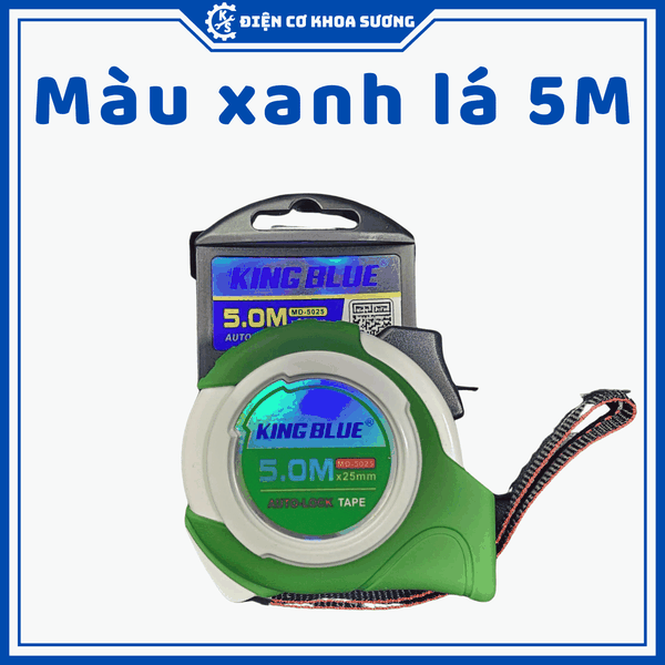 Thước cuộn tự hãm, khóa tự động KingBlue, chiều dài 5m x 25mm, 8m x 25mm MD - Hàng chính hãng