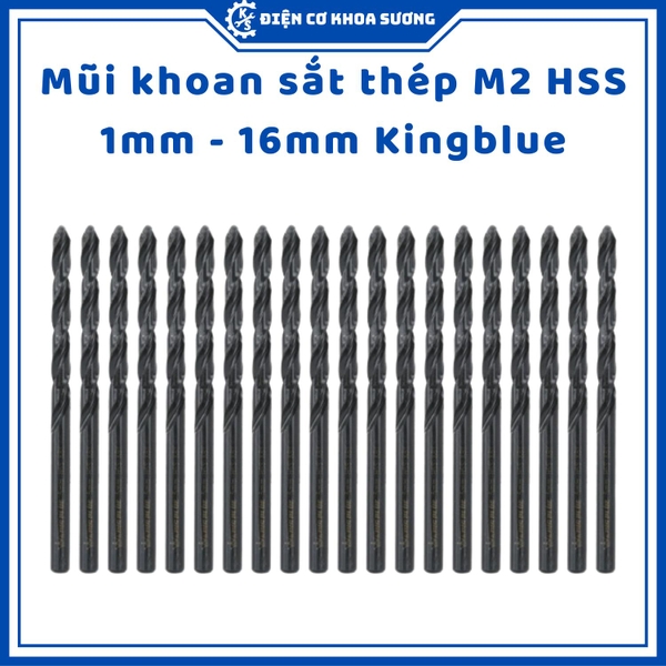 Mũi khoan sắt Kingblue chuôi tròn thép M2 Kingblue KBY1 - Hàng chính hãng