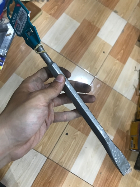 Mũi đục nhọn 14*250mm, Mũi đục dẹp 14*250*40mm Total TAC1511141, TAC15121411, TAC15121412 - Hàng chính hãng