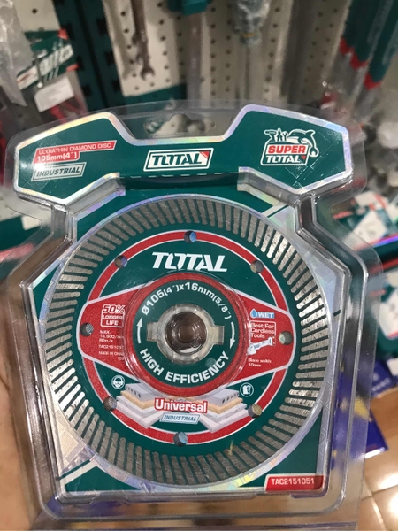 Đĩa cắt gạch siêu mỏng 105mm (kèm tán) Total TAC2151051