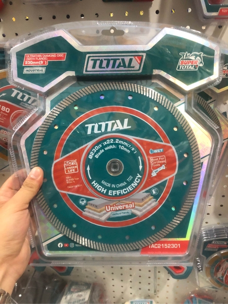 Đĩa cắt kim loại siêu mỏng 230mm (kèm tán) Total TAC2152301