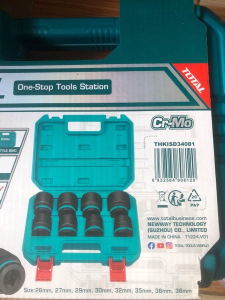 Bộ 8 đầu tuýp tác động 3/4