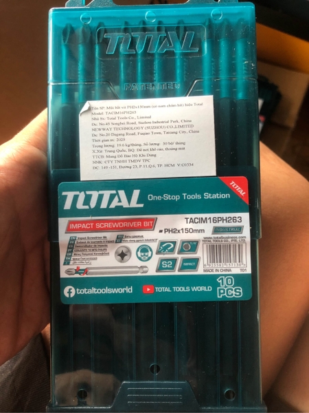 Mũi bắt vít PH2x150mm (có nam châm hít) Total TACIM16PH263