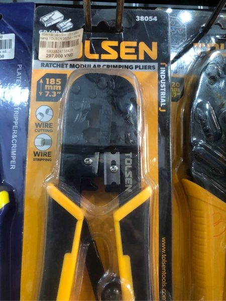 Kìm bấm Line Tolsen 185mm 38054 - Hàng chính hãng, thiết kế chất lượng cao