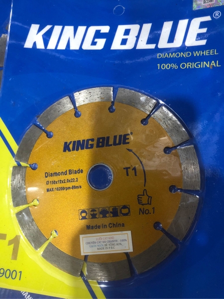 Lưỡi cắt đá Grannite, cắt bê tông 114mm, 125mm, 150mm, 180mm Kingblue, cắt khô, cắt nước T1