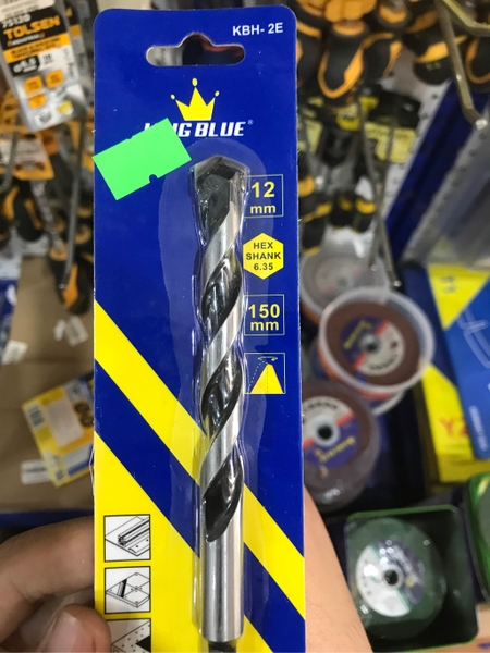 Mũi khoan đa năng 2 cạnh chuôi lục giác Kingblue, Khoan Gỗ Đá Nhựa Tường Bê Tông KBH2E - Chính hãng