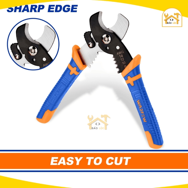 Kìm tuốt cắt dây điện, sợi quang đa năng WADFOW WPL5617 7inch kềm thép Cr-V siêu bền chắc