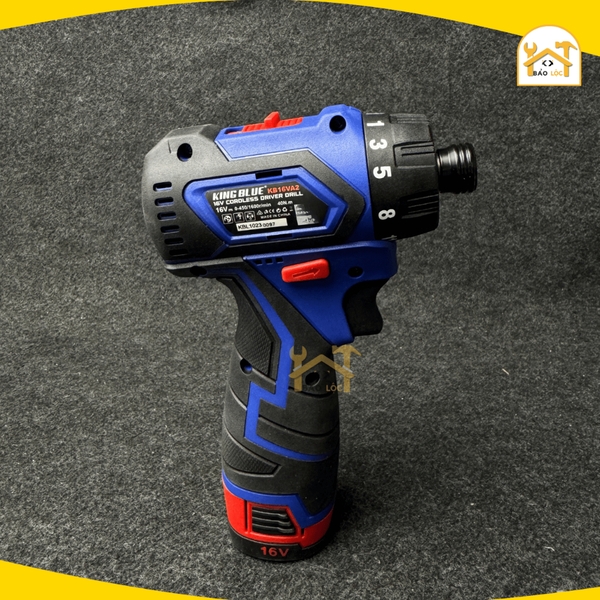 Máy Vặn Vít Cấp Trượt 16V KingBlue KB16VA2,Động cơ không chổi than, Bảo hành 16 tháng thân máy và pin, Hệ chân pin Bosch