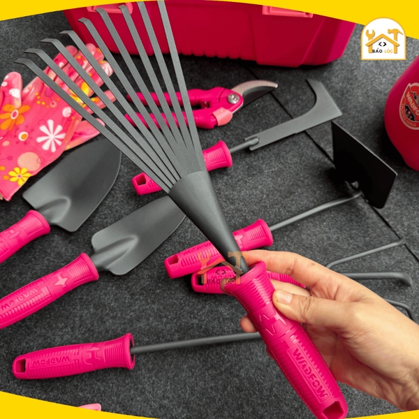 Bộ dụng cụ làm vườn (màu hồng) 13 chi tiết Wadfow WHS5413 - Hàng chính hãng.