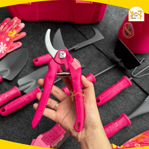Bộ dụng cụ làm vườn (màu hồng) 13 chi tiết Wadfow WHS5413 - Hàng chính hãng.