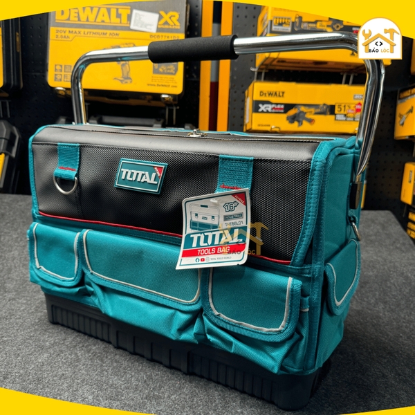 Giỏ đựng công cụ 16 inch TOTAL THT66L01 Túi đựng đồ nghề , dụng cụ 14 ngăn đeo vai - Hàng chính hãng.