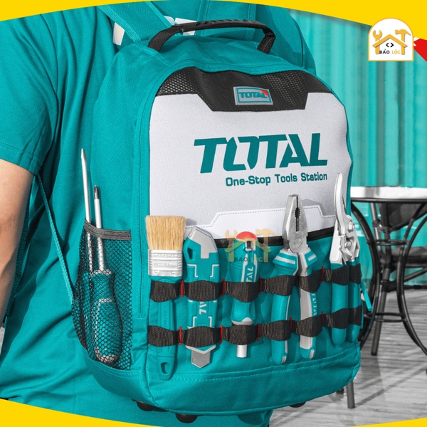Ba lô đựng công cụ đồ nghề TOTAL THBP0201 34x17x 45cm - Hàng chính hãng.
