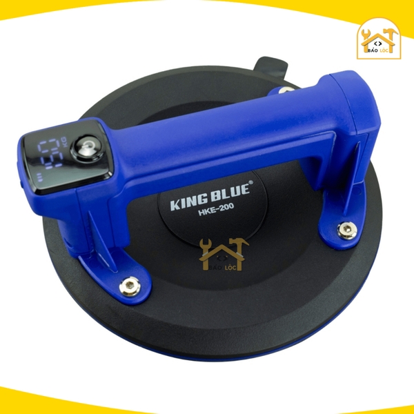 Hít Kính Điện Tử, Đường Kính Cốc Hút 200mm KINGBLUE HKE-200, Màn hình điện tử, Lực hút dọc 140kg, Chất liệu cao su Buna-