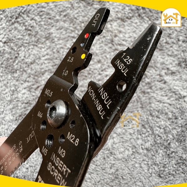 Kìm tuốt dây đa năng, bấm cos 215mm Tolsen 38052 - Hàng chính hãng.