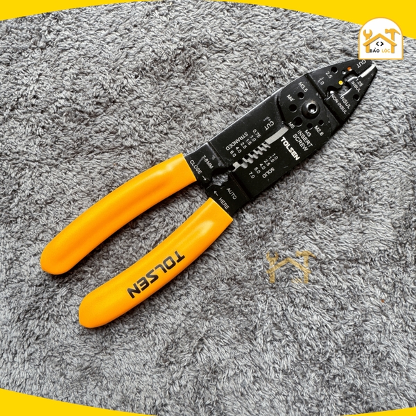 Kìm tuốt dây đa năng, bấm cos 215mm Tolsen 38052 - Hàng chính hãng.