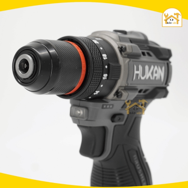 Máy khoan pin HUKAN H16-G2CD1612 Lực Siết 60N.m - Khoan pin 3 chức năng, Không chổi than, Đầu kẹp auto lock 10MM