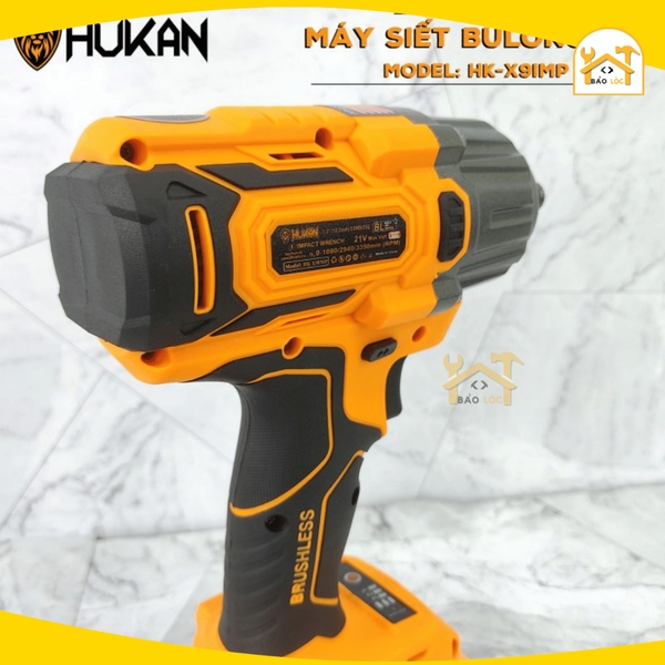 Máy siết bulong pin Hukan HK-X9IMP (Combo 2 pin + sạc) Lực siết 650Nm Động cơ Không Chổi Than siêu mạnh mẽ bền bỉ