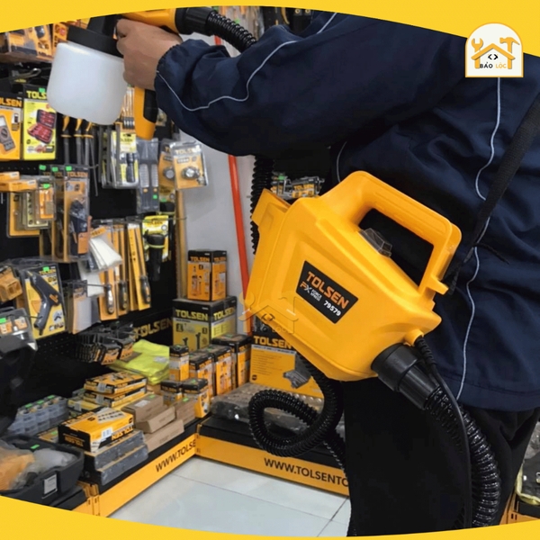 Máy phun sơn điện đề sàn 650W Tolsen 79579 - Hàng chính hãng.