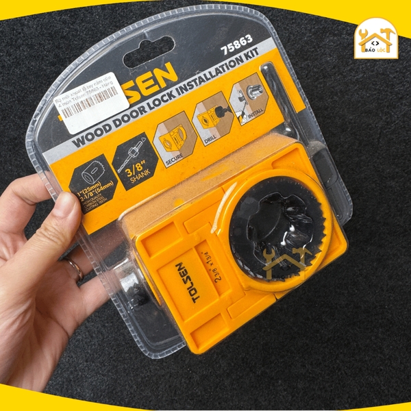 Bộ mũi khoét lỗ tay nắm cửa 4 món Tolsen 75863 - Hàng chính hãng