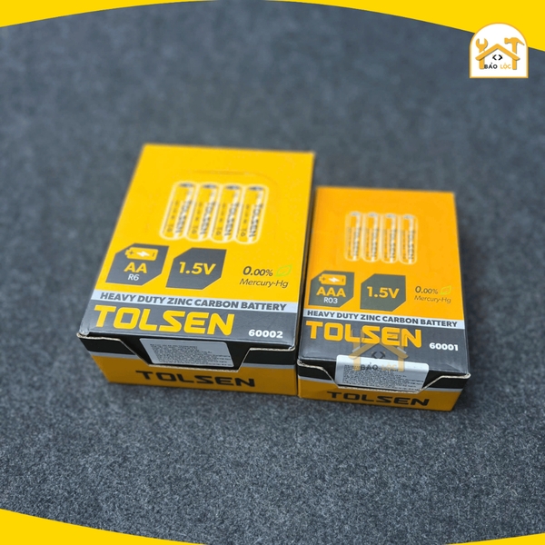 Pin tiểu cao cấp 1.5V Tolsen, AA/AAA - 60001/60002 không chứa thủy ngân, an toàn môi trường, lắp remote, đồ chơi