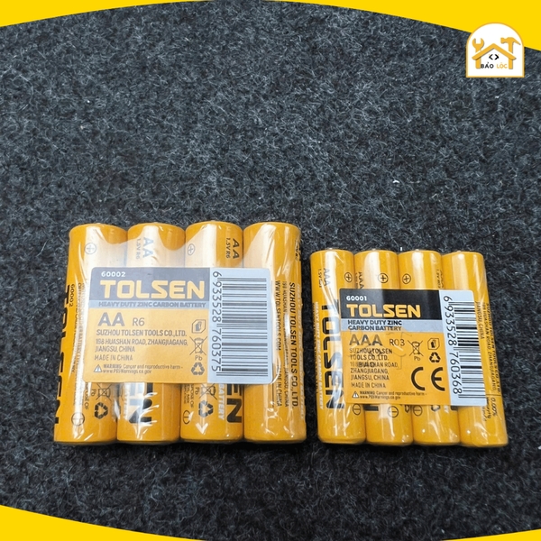 Pin tiểu cao cấp 1.5V Tolsen, AA/AAA - 60001/60002 không chứa thủy ngân, an toàn môi trường, lắp remote, đồ chơi