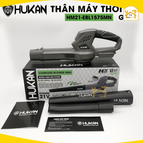 Máy Thổi Bụi Thổi lá Pin Mini HUKAN HM21-EBL1575MN 6 Mức Chỉnh Tốc Gió - mạnh khỏe Bảo Hành 12 Tháng