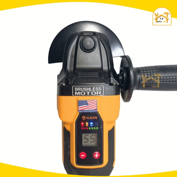 Thân máy mài pin HUKAN HK-AG8300BL không chổi than, chỉnh lực điện tử, chân pin phổ thông
