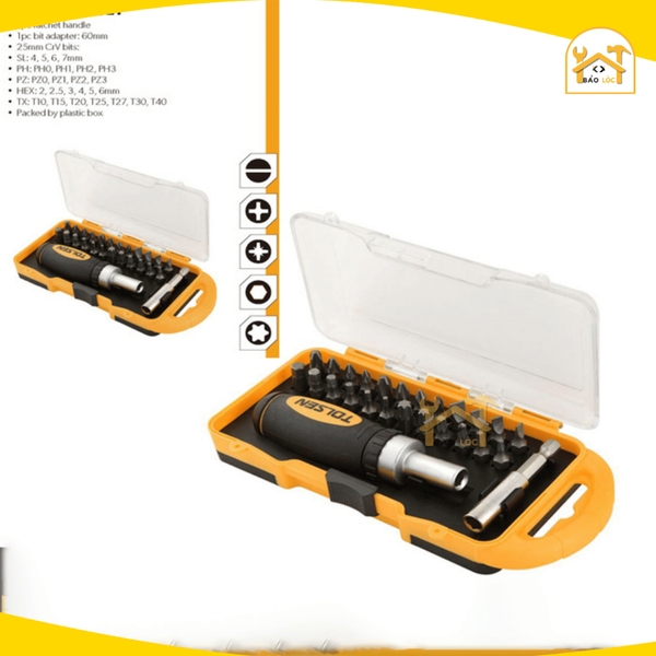Bộ mũi vít gia đình Tolsen 20034 26 chi tiết thông dụng - Hàng chính hãng.