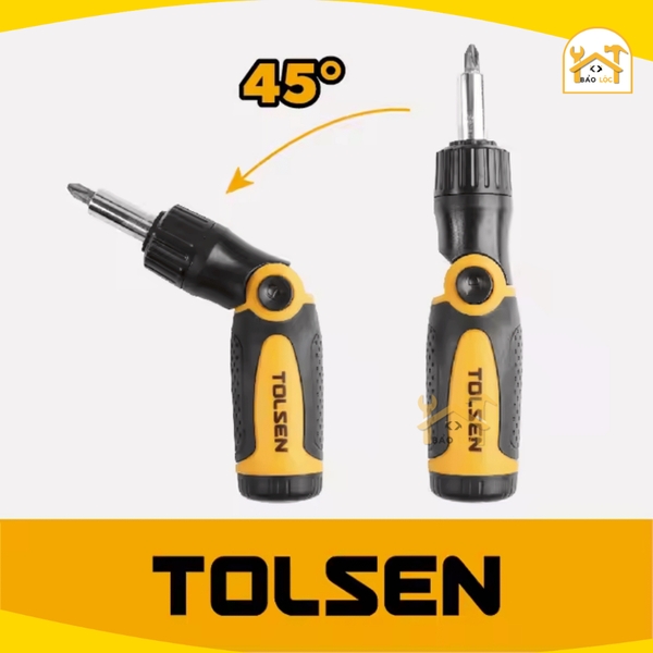 Bộ tua vít tự động, đảo chiều công nghiệp 14 chi tiết TOLSEN 20040, thích hợp tháo mở đai ốc, bu lông