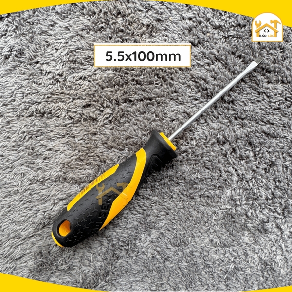 Tua vít cán mềm đầu dẹp 3.0x75mm - 8.0x150mm Tolsen 20001 - 20005 - Hàng chính hãng.