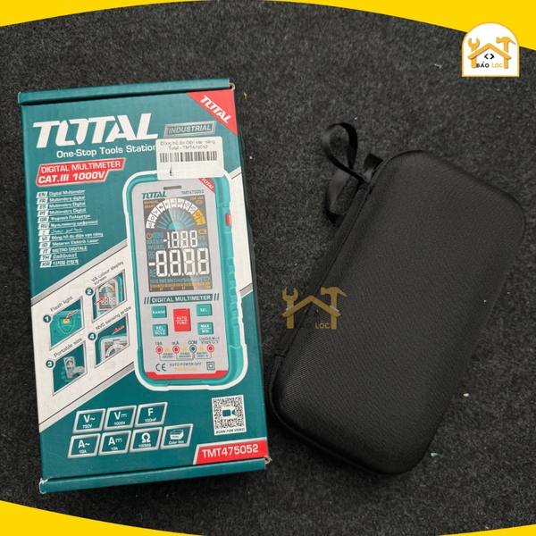Đồng hồ đo điện vạn năng đo AC DC Total TMT475052 kìm đo dòng điện tự động, đo điện áp, dòng điện - Hàng chính hãng.
