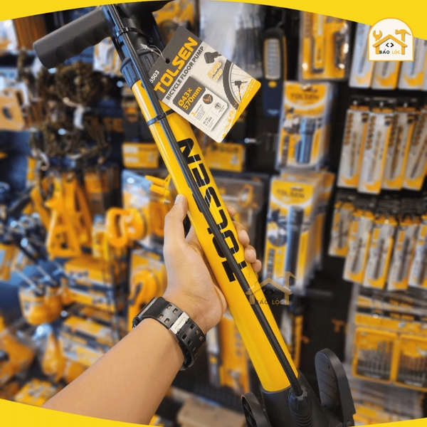 Ống bơm xe đạp xe máy bằng tay cao cấp Ø43*570mm Tolsen 65503