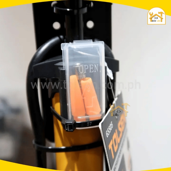 Ống bơm xe đạp xe máy bằng tay cao cấp Ø38*610mm, công suất áp suất cao 120 PSI /88 Bar Tolsen 65505 - Hàng chính hãng