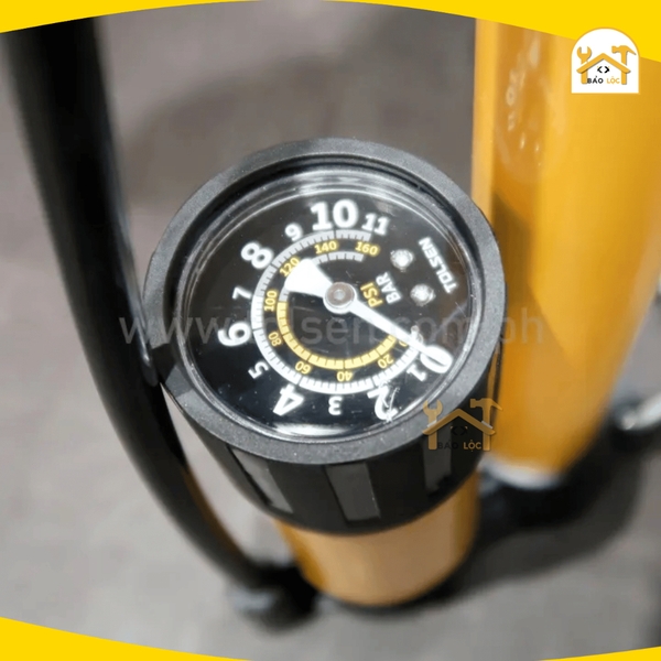 Ống bơm xe đạp xe máy bằng tay cao cấp Ø38*610mm, công suất áp suất cao 120 PSI /88 Bar Tolsen 65505 - Hàng chính hãng