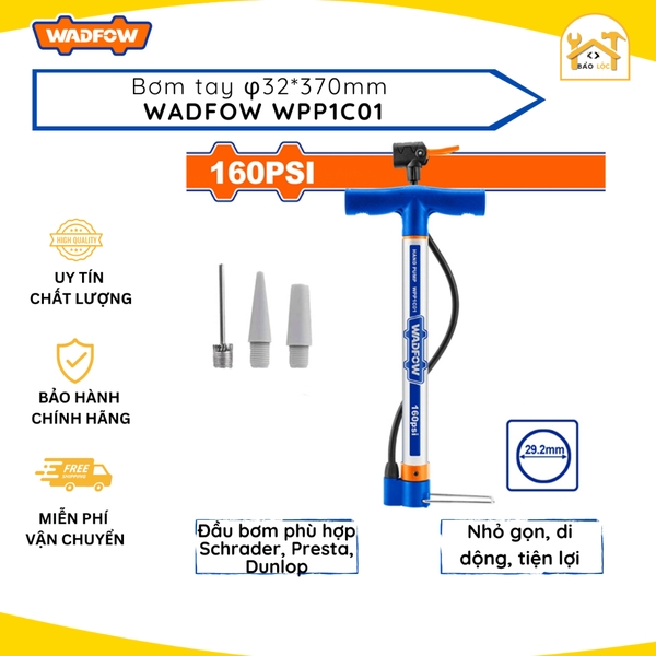 Bơm tay φ30*370MM 160PSI Wadfow WPP1C01 - Hàng chính hãng.
