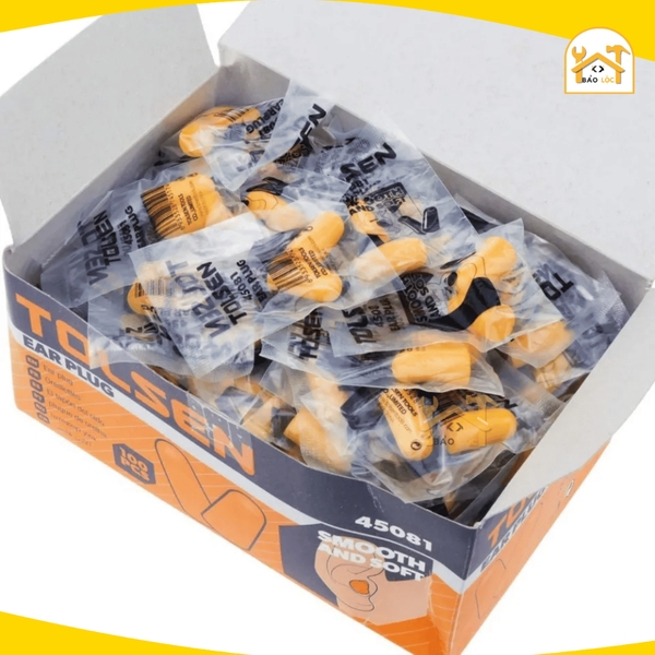 Miếng nhét lỗ tai chống ồn Tolsen 45081 chất liệu bọt polyurethane mịn và dẻo - Hàng chính hãng