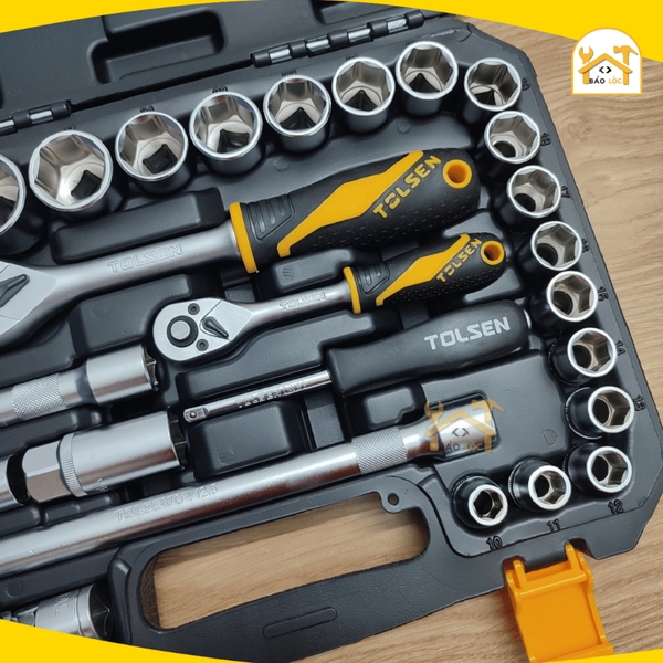 Bộ dụng cụ chuyên dụng mở bu lông 45 chi tiết Tolsen 45pcs Socket Rachet Wrench Set (1/4inch & 1/2inch Drive) 15142