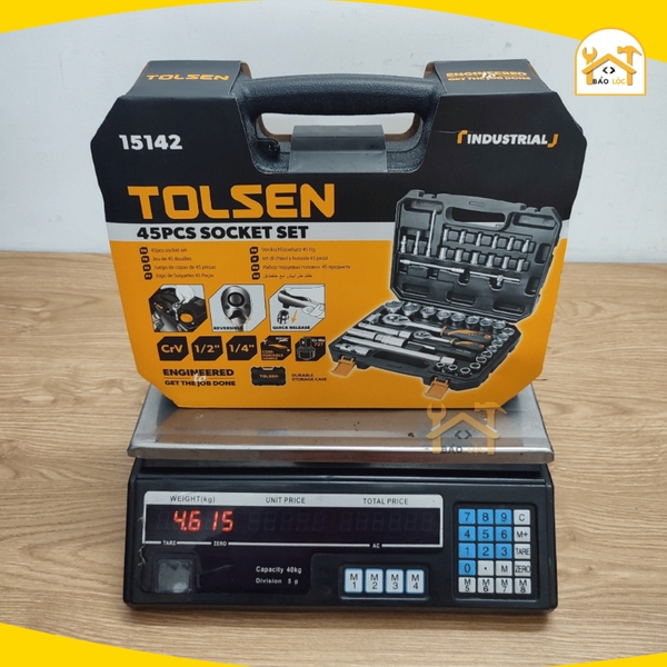 Bộ dụng cụ chuyên dụng mở bu lông 45 chi tiết Tolsen 45pcs Socket Rachet Wrench Set (1/4inch & 1/2inch Drive) 15142
