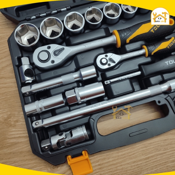 Bộ dụng cụ chuyên dụng mở bu lông 45 chi tiết Tolsen 45pcs Socket Rachet Wrench Set (1/4inch & 1/2inch Drive) 15142