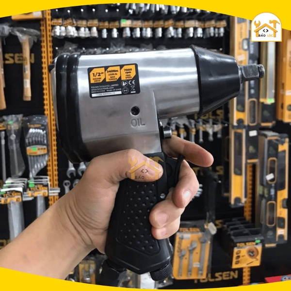 Bộ 17 món súng hơi mở bulong 340Nm 1/2 Tolsen 73382, Máy siết vặn bu lông (bulong) dùng khí nén
