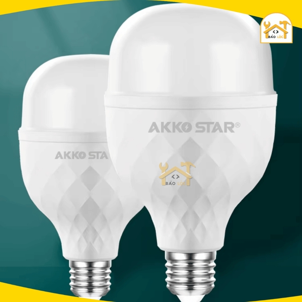 Bóng đèn led bulb tròn AKKO STAR 15W/20W/30W/40W/50W tiết kiệm điện năng 80% - Hàng chính hãng.