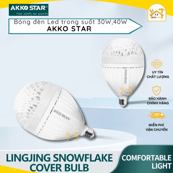 Bóng đèn led trong suốt 30W, 40W Akko Star - Hàng chính hãng.