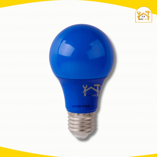Bóng đèn LED tròn 9W Akko Star ánh sáng đỏ, xanh lam, xanh lá - Hàng chính hãng.