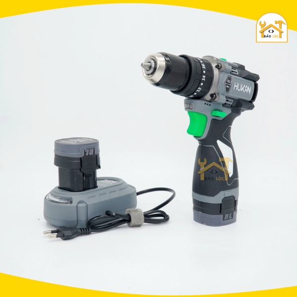 [Mới 2025] Máy khoan pin HUKAN H16-G2X-Q2, Lực siết 55Nm - Động cơ Không chổi than, Đầu Kẹp 10mm