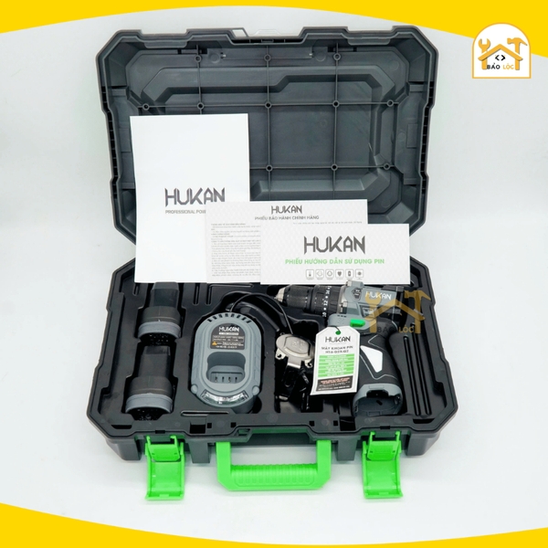 [Mới 2025] Máy khoan pin HUKAN H16-G2X-Q2, Lực siết 55Nm - Động cơ Không chổi than, Đầu Kẹp 10mm